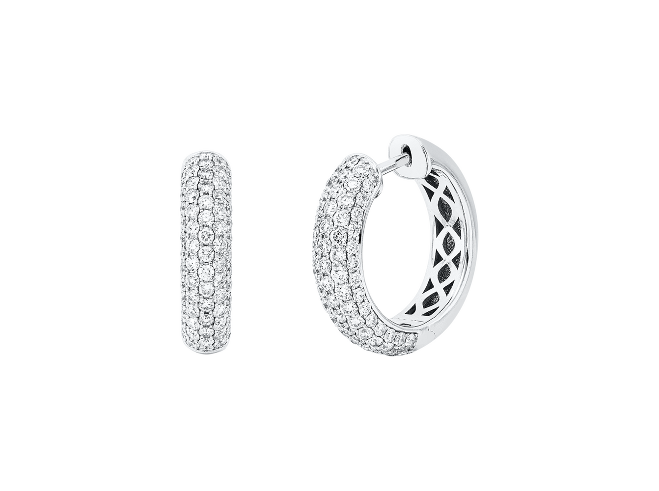 Brogle Selection diamond hoop earrings