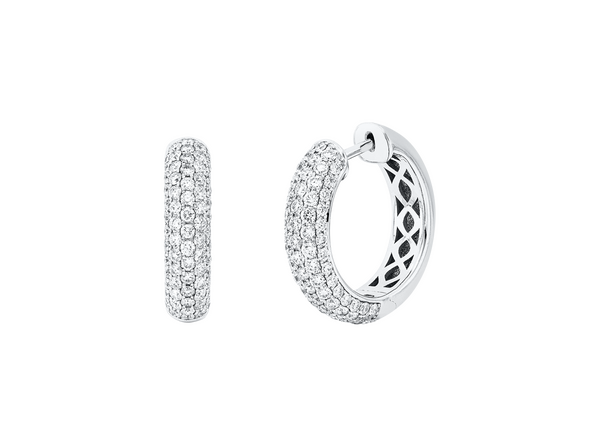 Brogle Selection diamond hoop earrings Brogle Selection diamond hoop earrings