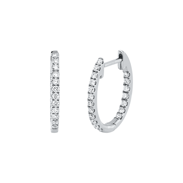 Brogle Classic diamond hoop earrings Brogle Classic diamond hoop earrings