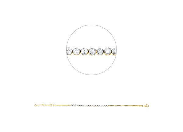 Brogle Selection bicolour tennis bracelet Brogle Selection bicolour tennis bracelet