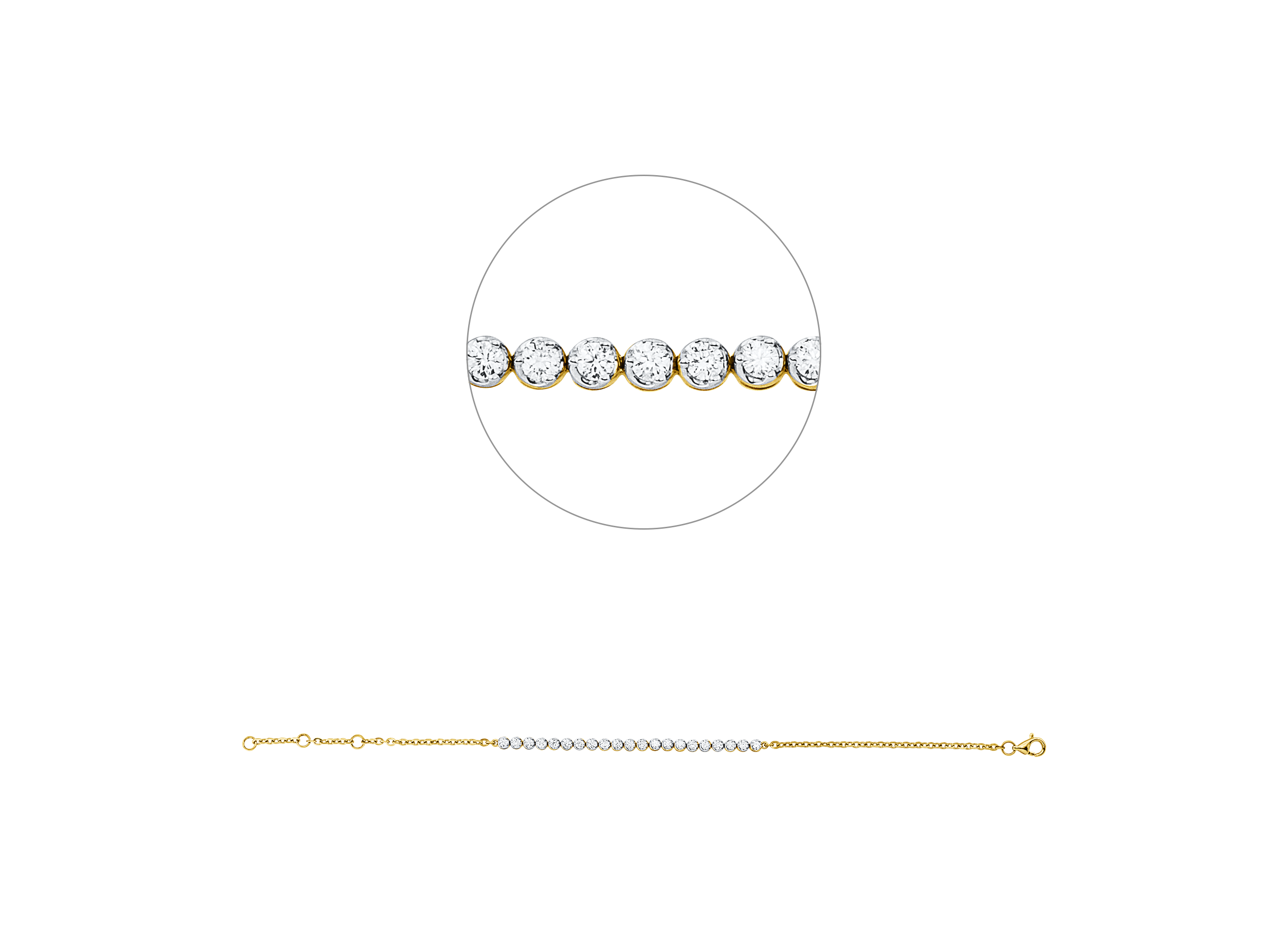 Brogle Selection bicolour tennis bracelet Brogle Selection bicolour tennis bracelet
