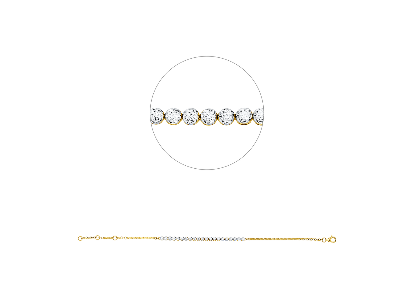 Brogle Selection bicolour tennis bracelet Brogle Selection bicolour tennis bracelet