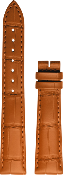 Longines Dolche Vita orange alligator leather strap 17/14mm