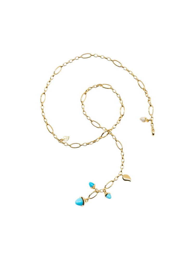 Tamara Comolli MIKADO Delicate Turquoise Necklace with Pendant