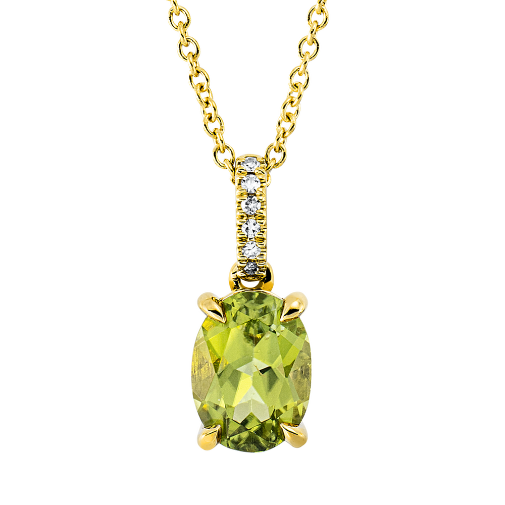 Brogle Classic Kette mit Peridotanhänger Brogle Classic Kette mit Peridotanhänger