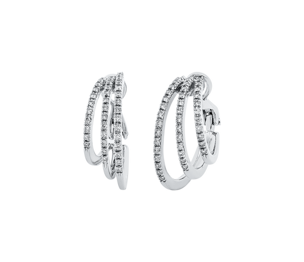 Brogle Classic diamond hoop earrings Brogle Classic diamond hoop earrings
