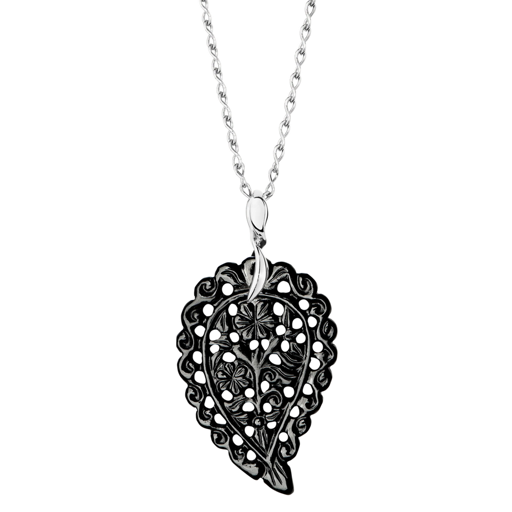 Tamara Comolli India Leaf Onyx M Anhänger