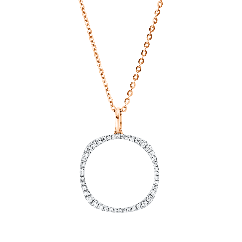 Brogle Classic Bicolor Kette mit Diamantanhänger