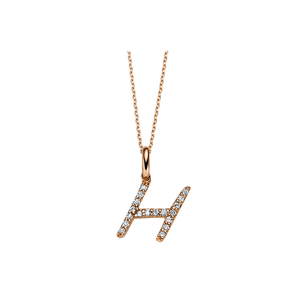 Brogle Classic Kette mit Diamantbuchstaben H
