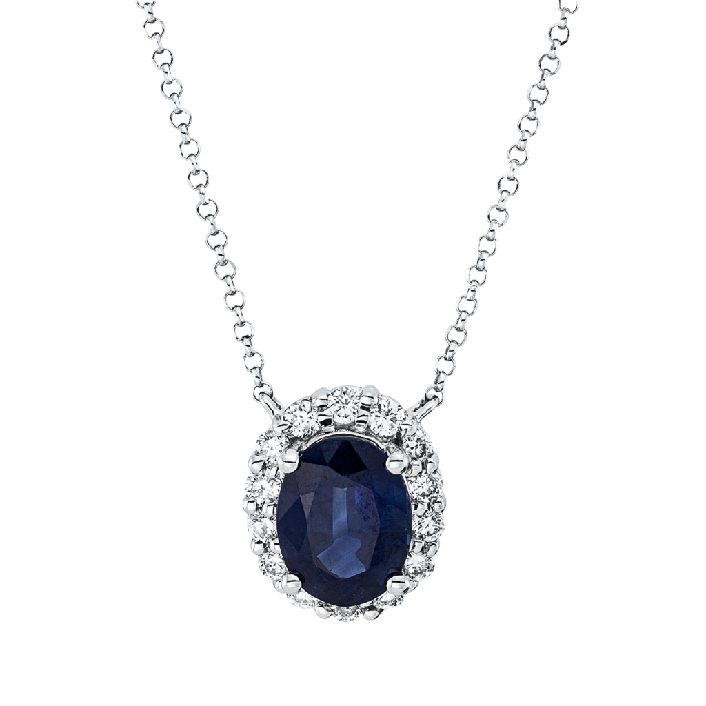 Brogle Classic necklace with sapphire pendant Brogle Classic necklace with sapphire pendant