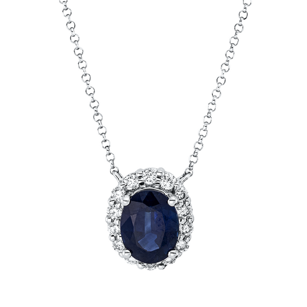 Brogle Classic necklace with sapphire pendant Brogle Classic necklace with sapphire pendant