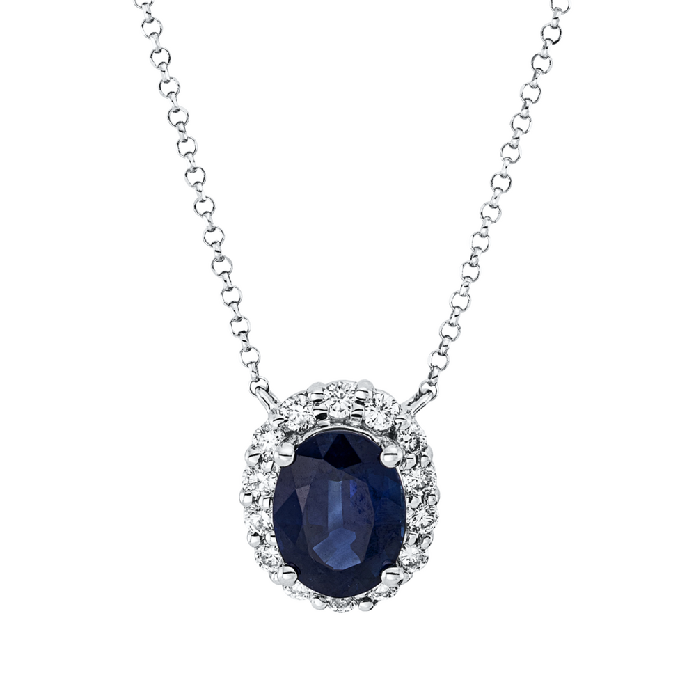 Brogle Classic necklace with sapphire pendant Brogle Classic necklace with sapphire pendant