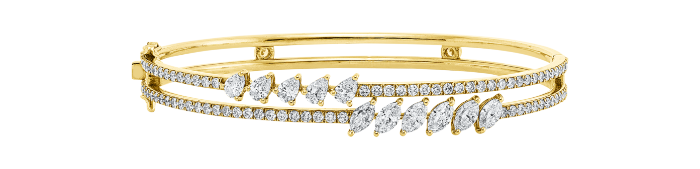 Brogle Selection bicolour diamond bangle Brogle Selection bicolour diamond bangle
