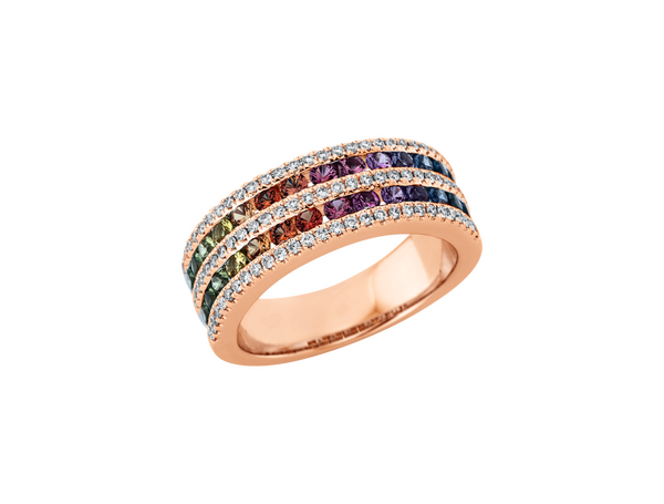 Brogle Classic Saphirring Rainbow Brogle Classic Saphirring Rainbow
