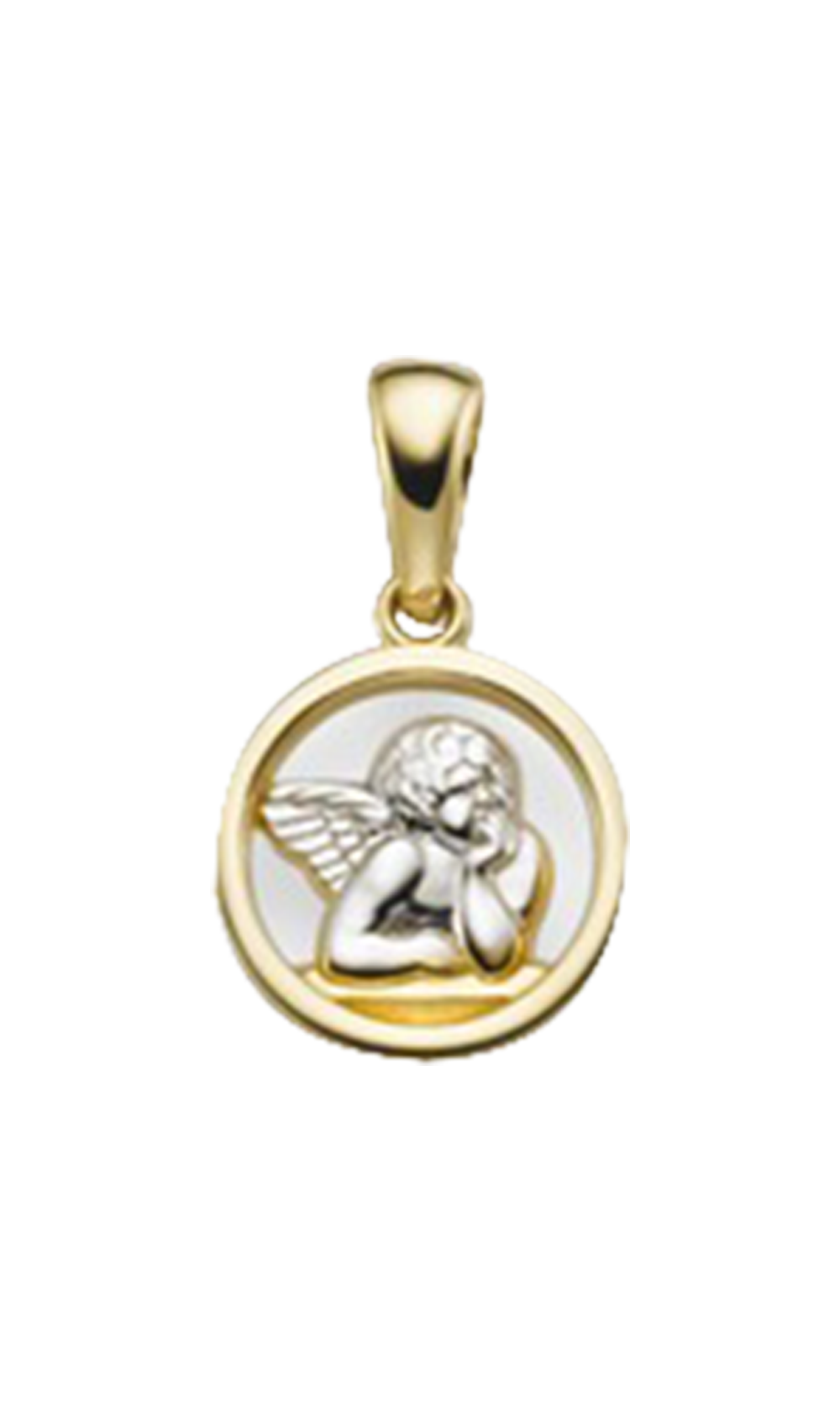 Brogle Classic bicolor angel pendant in gold Brogle Classic bicolor angel pendant in gold