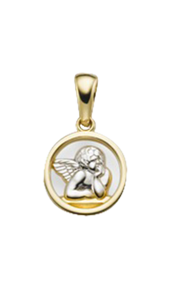 Brogle Classic bicolor angel pendant in gold Brogle Classic bicolor angel pendant in gold