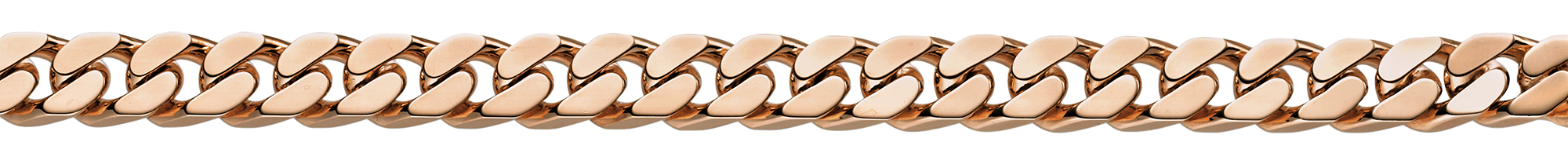 Brogle Selection Essentials curb chain bracelet 4-sided diamond-coated 8mm Brogle Selection Essentials curb chain bracelet 4-sided diamond-coated 8mm