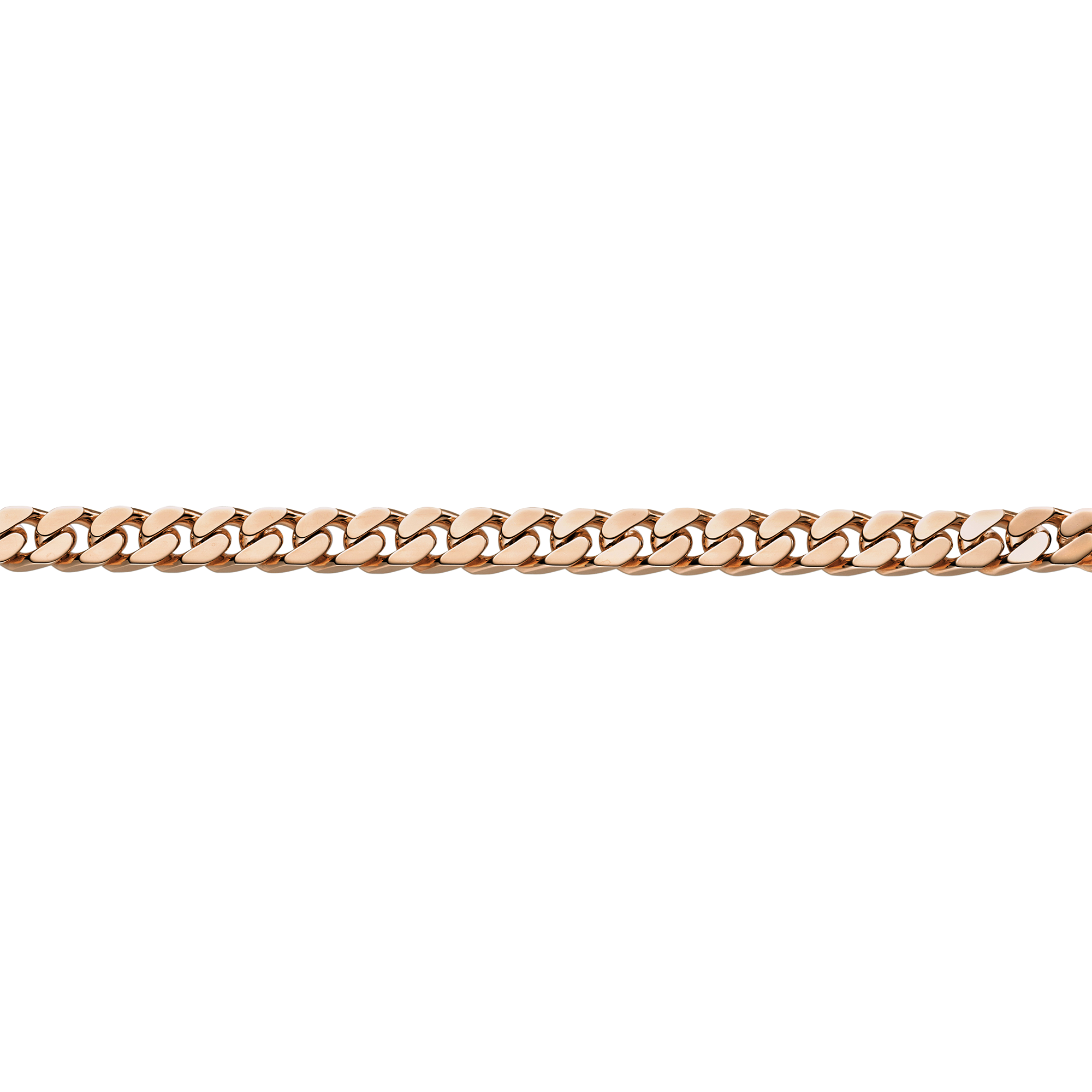 Brogle Selection Essentials curb chain bracelet 4-sided diamond-coated 8mm Brogle Selection Essentials curb chain bracelet 4-sided diamond-coated 8mm
