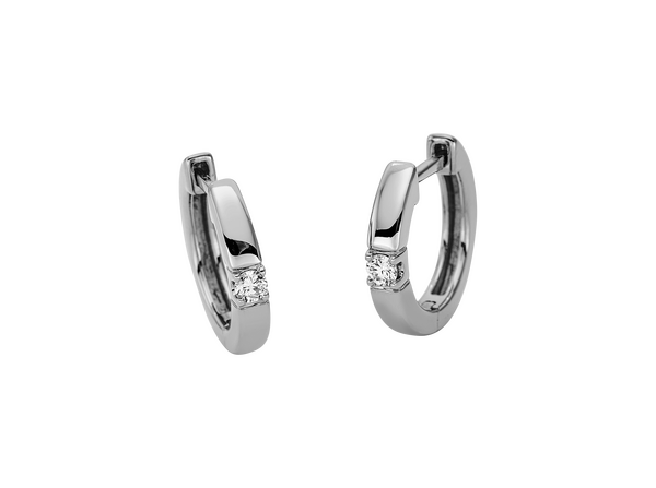 Brogle solitaire hoop earrings Brogle solitaire hoop earrings