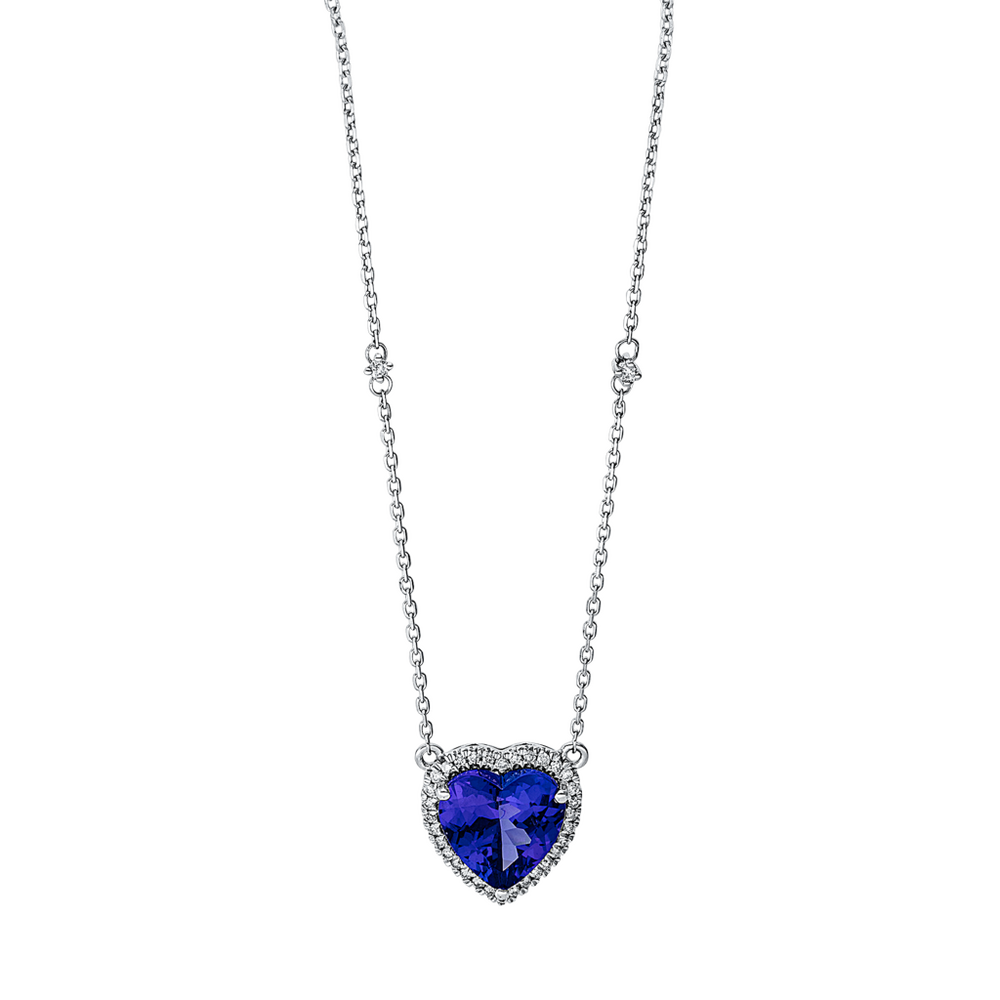 Brogle Classic chain with tanzanite heart