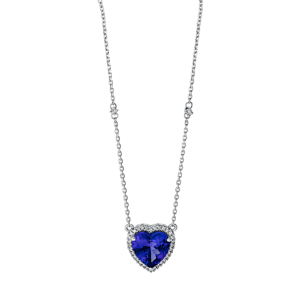Brogle Classic chain with tanzanite heart