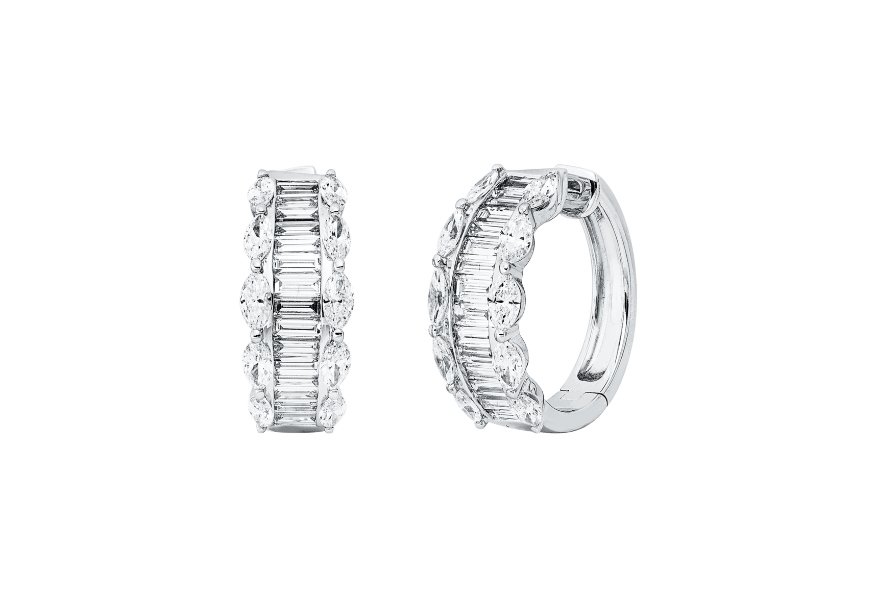 Brogle Selection diamond hoop earrings Brogle Selection diamond hoop earrings