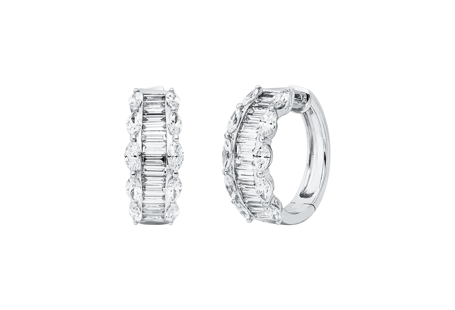 Brogle Selection diamond hoop earrings Brogle Selection diamond hoop earrings