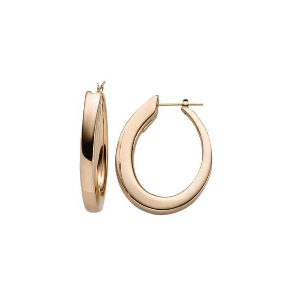 Brogle Classic gold hoop earrings