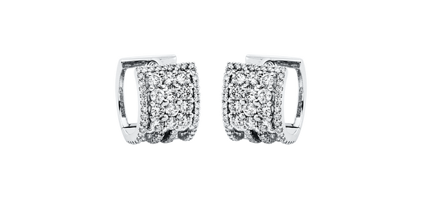 Brogle Selection diamond hoop earrings Brogle Selection diamond hoop earrings