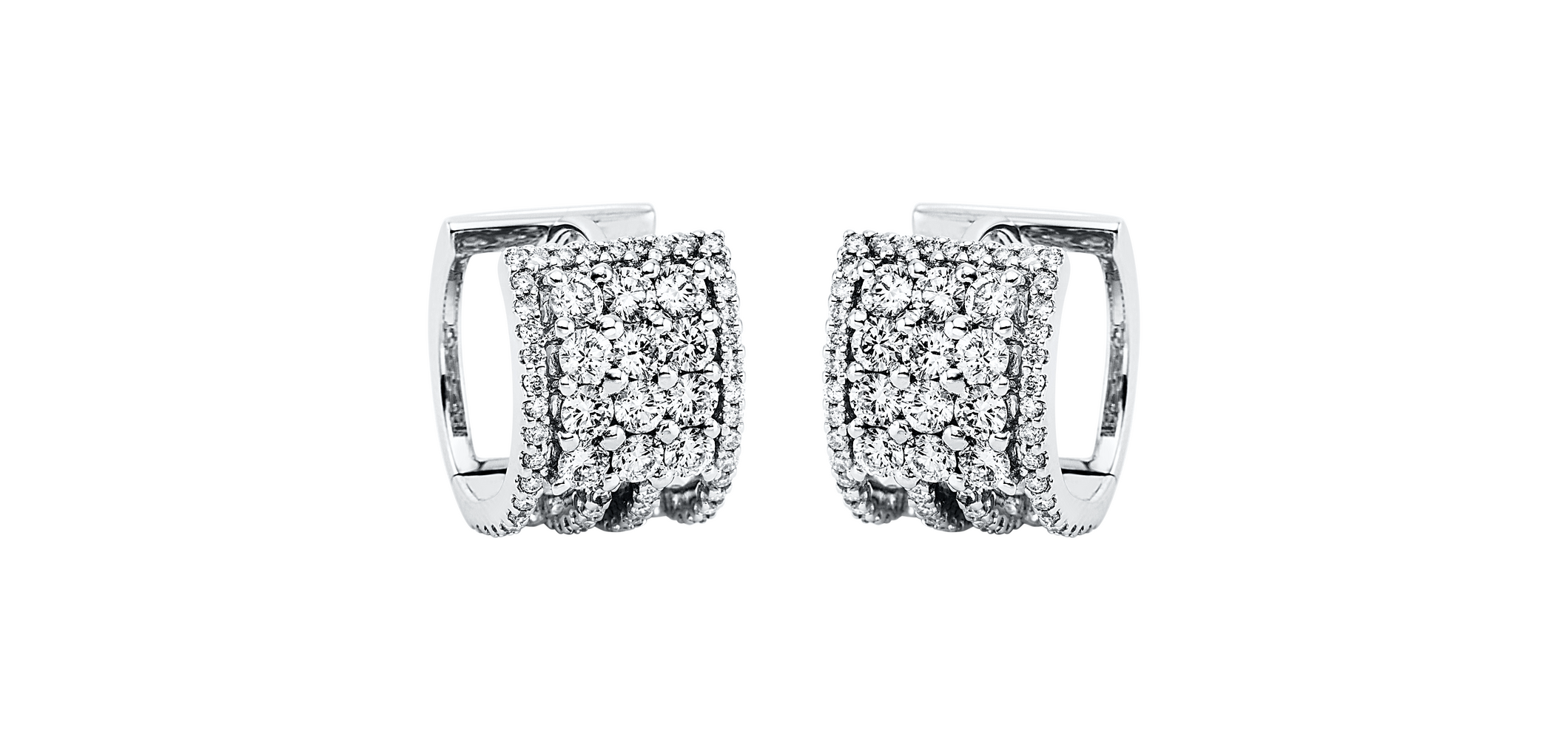 Brogle Selection diamond hoop earrings Brogle Selection diamond hoop earrings