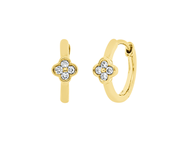 Brogle Classic diamond hoop earrings