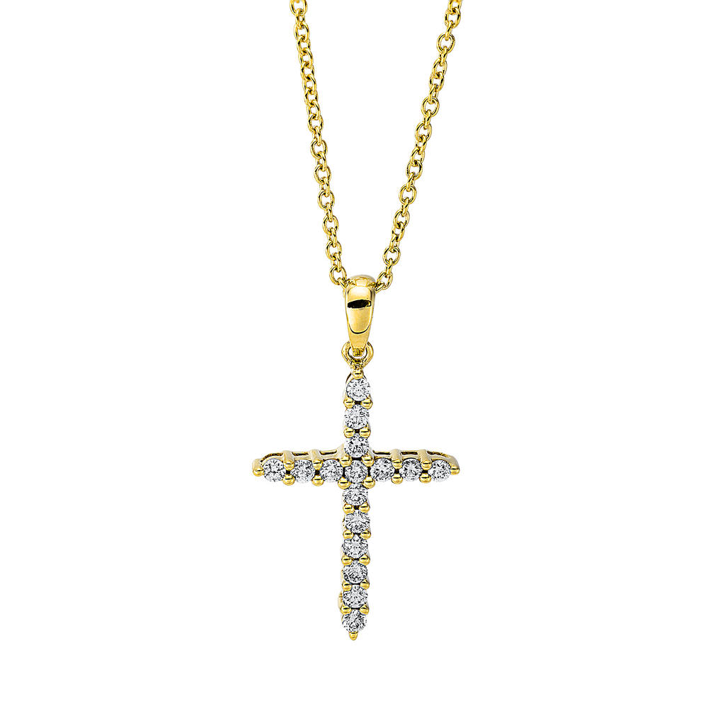 Brogle Selection Spirit cross necklace with pendant Brogle Selection Spirit cross necklace with pendant