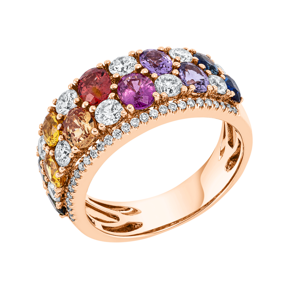 Brogle Selection Rainbow sapphire ring