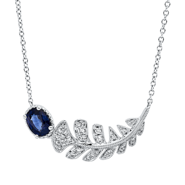 Brogle Classic necklace with sapphire pendant Brogle Classic necklace with sapphire pendant