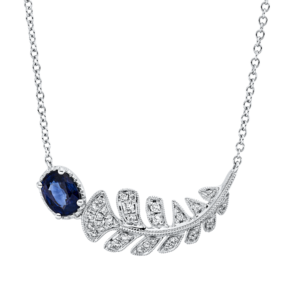 Brogle Classic necklace with sapphire pendant Brogle Classic necklace with sapphire pendant