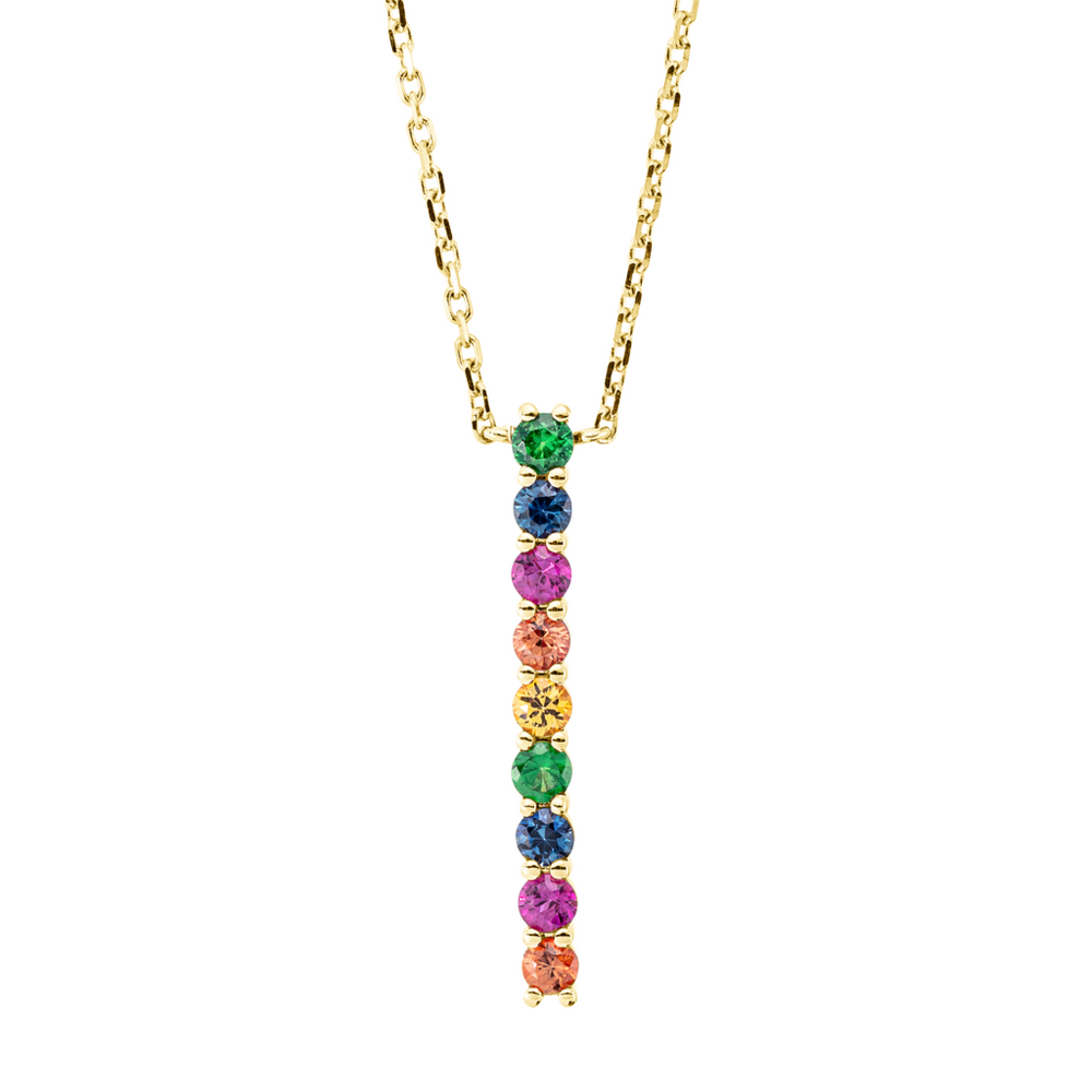 Brogle Selection Rainbow necklace with pendant