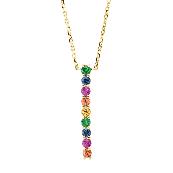 Brogle Selection Rainbow necklace with pendant