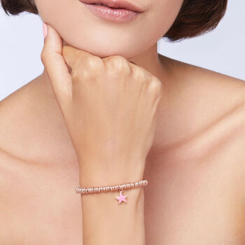 176183 DMB6002 STARS RSF9R 110 Dodo star charm 9k rose gold pink enamel b64b0286abc49ab0c