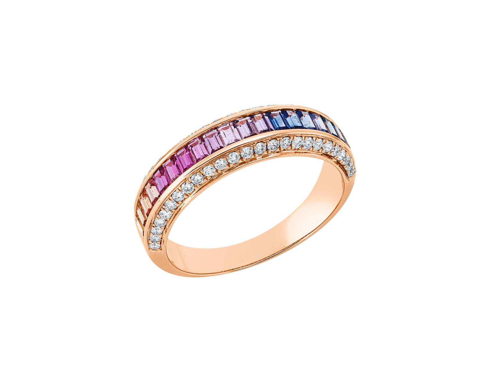 Brogle Classic Sapphire Ring Rainbow