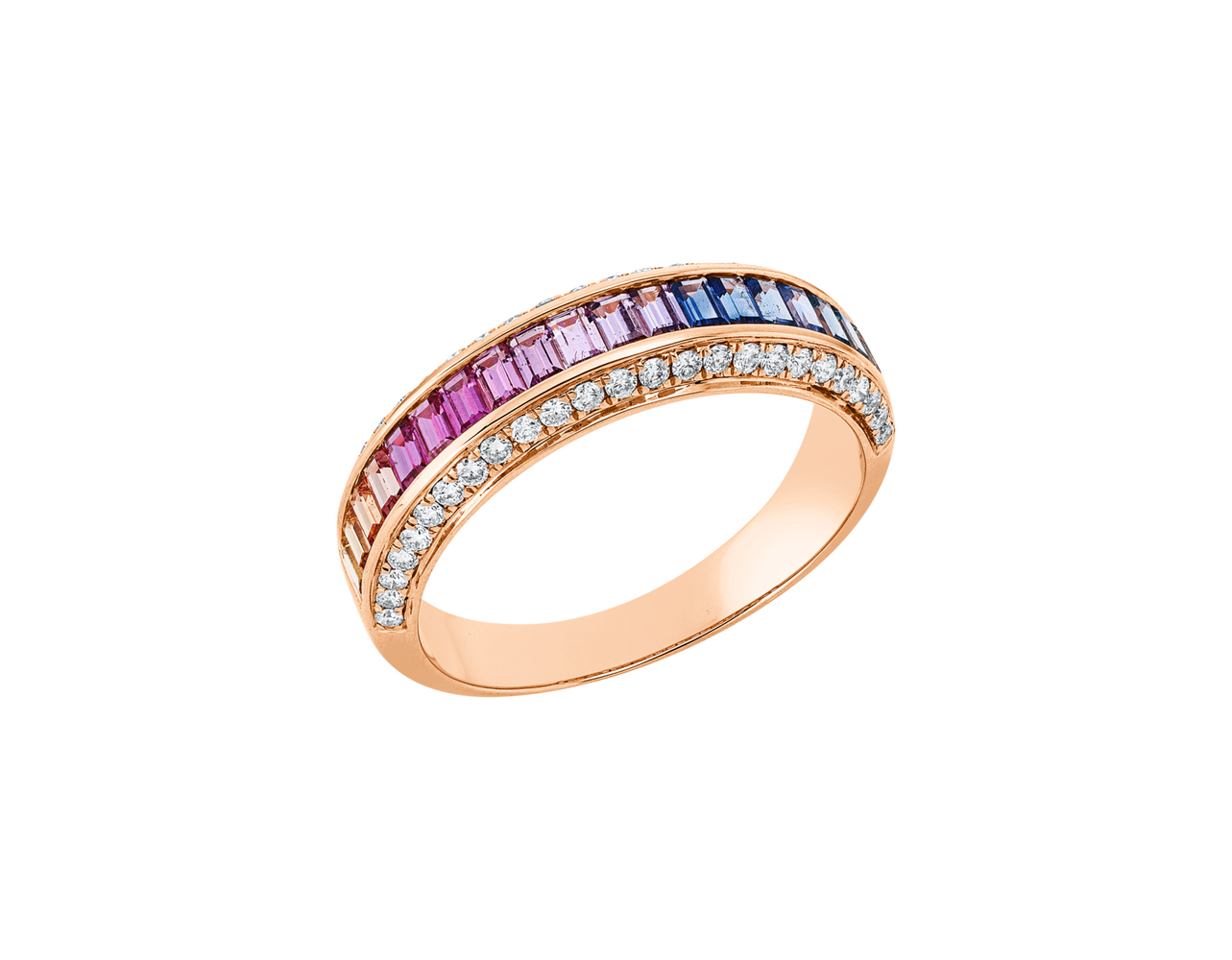Brogle Classic Sapphire Ring Rainbow