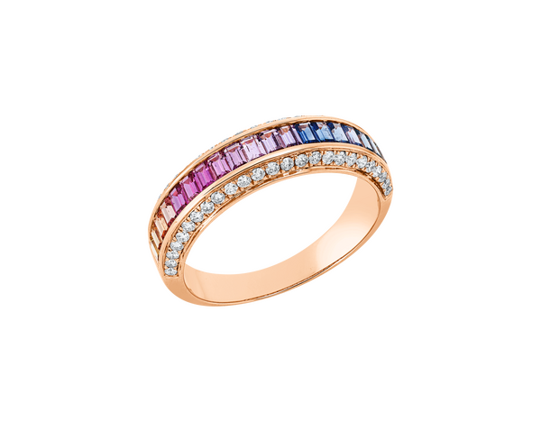 Brogle Classic Sapphire Ring Rainbow