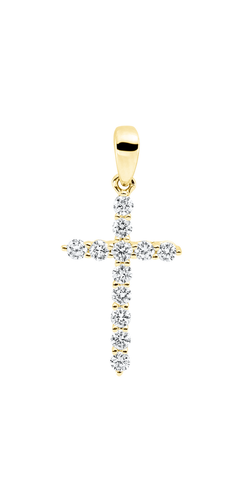 Brogle Classic cross pendant with diamonds