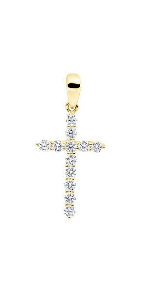 Brogle Classic Kreuzanhänger mit Diamanten