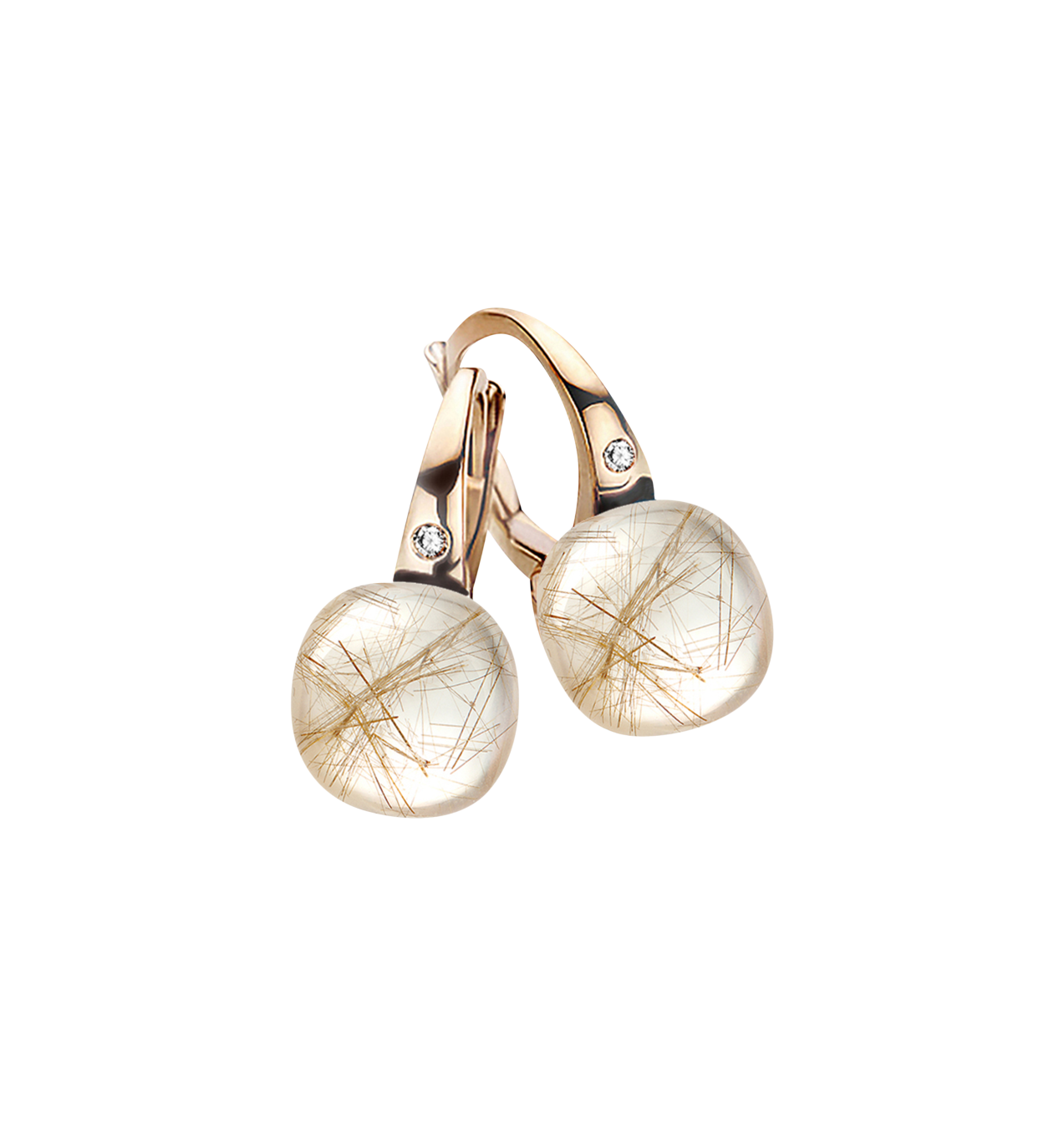 Bigli Mini Sweety Rutilated Quartz Dangle Earrings