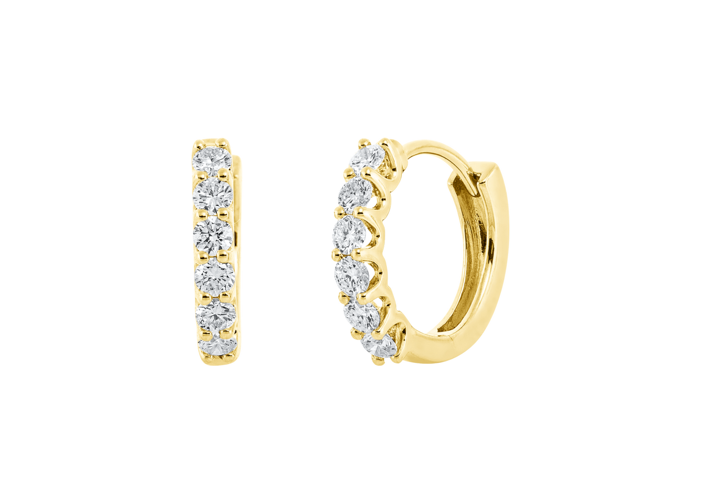 Brogle Classic diamond hoop earrings Brogle Classic diamond hoop earrings