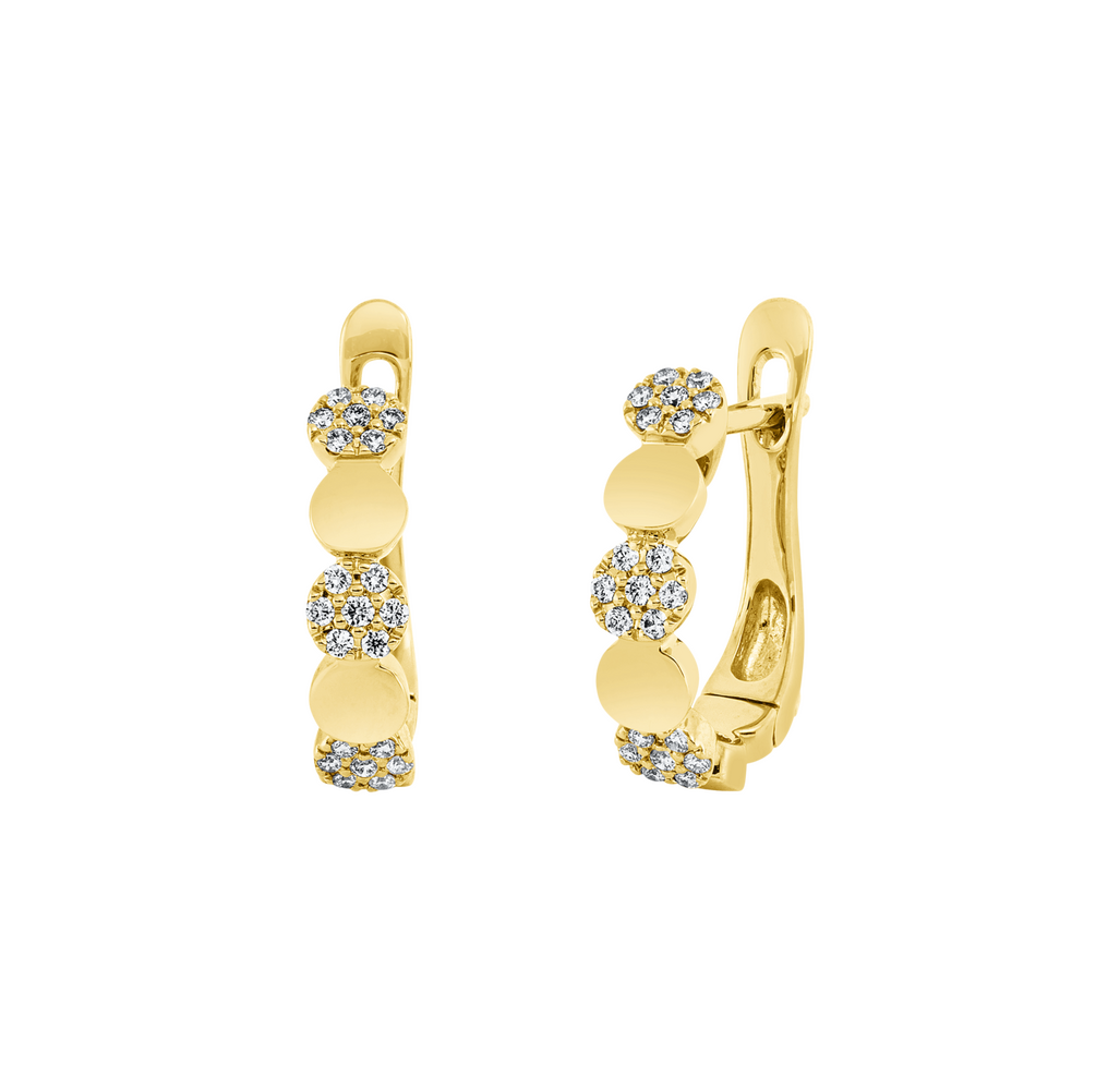 Brogle Classic diamond hoop earrings Brogle Classic diamond hoop earrings