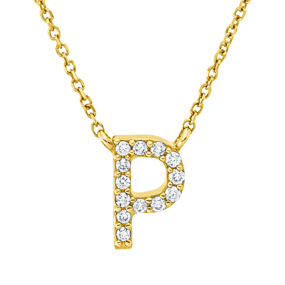 Brogle Classic Kette mit Diamantbuchstaben P