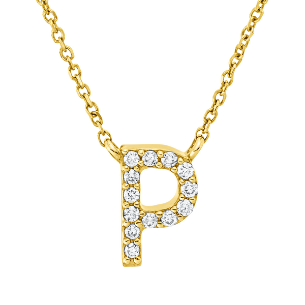 Brogle Classic Kette mit Diamantbuchstaben P
