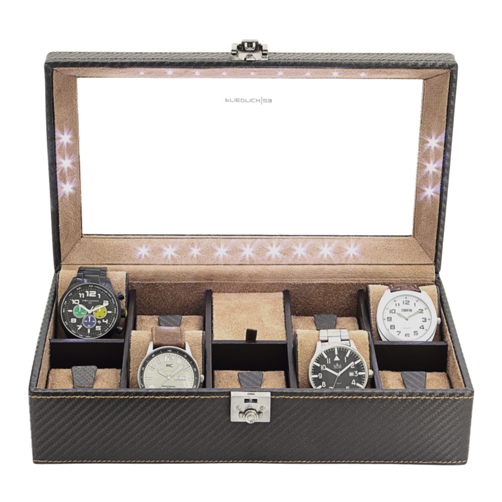 Friedrich Watch case Carbon M - Brun foncé