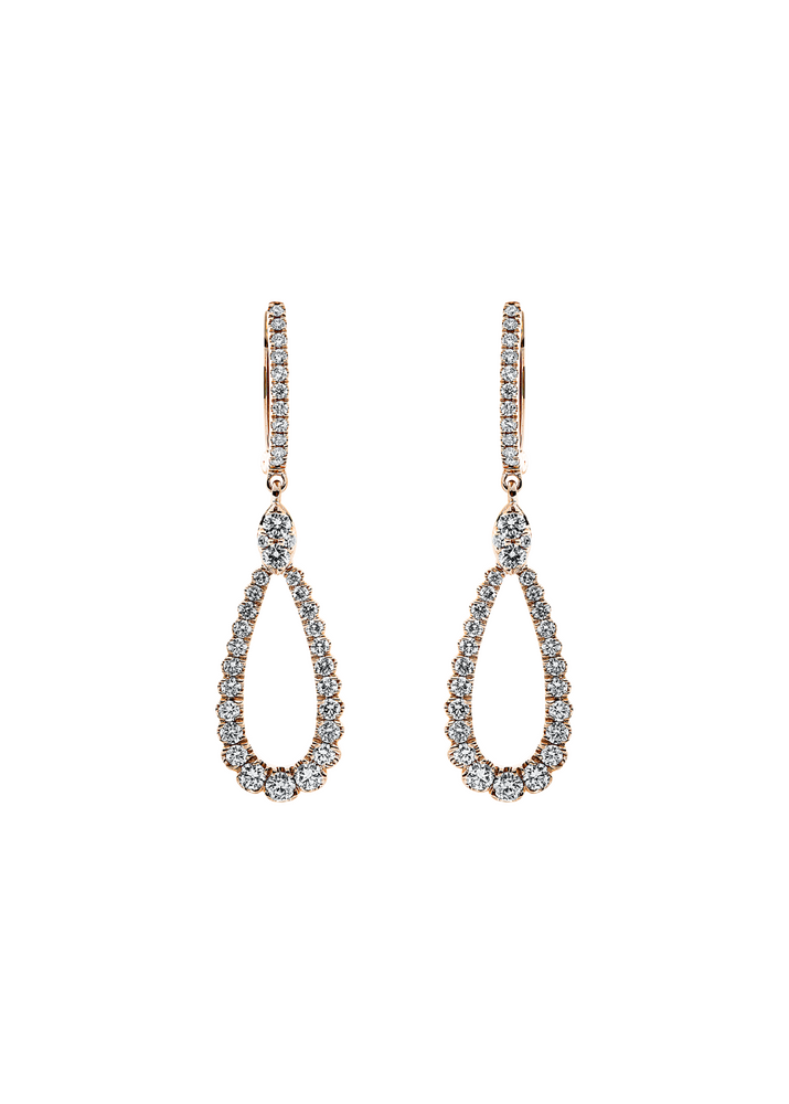 Brogle Classic diamond hoop earrings